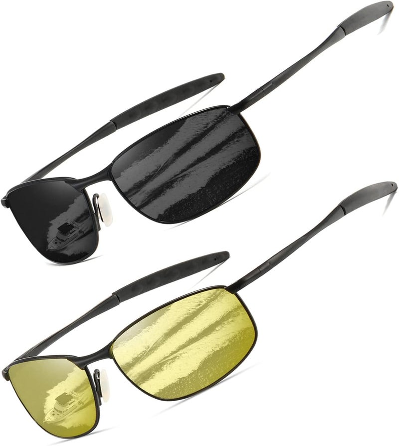 AEVOGUE Polarized Sunglasses For Men Rectangle Metal Frame Retro Sun Glasses AE0395 - Image 1